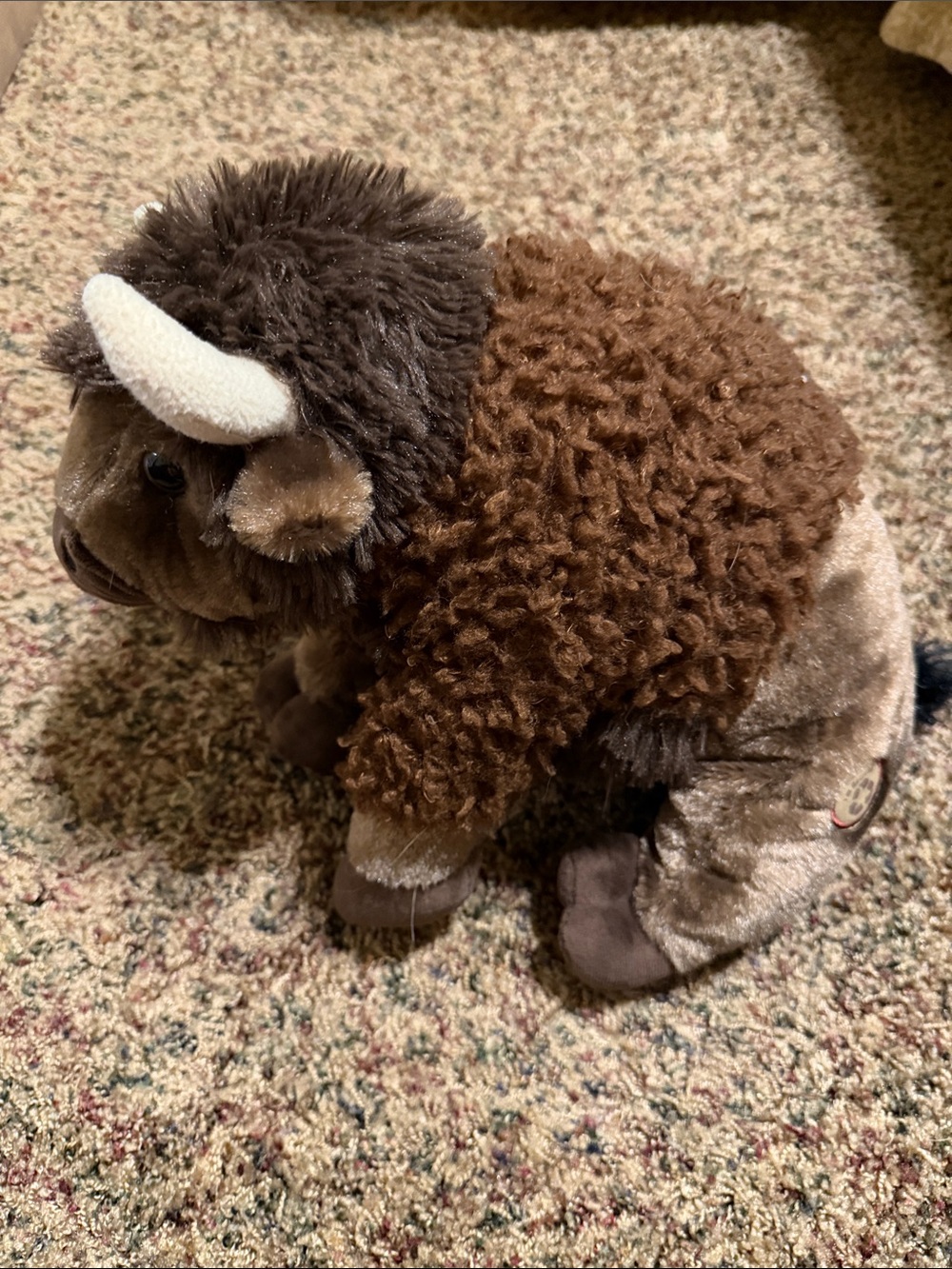Plush Brown Bison Stuffed Animal - Kids Plush Toy